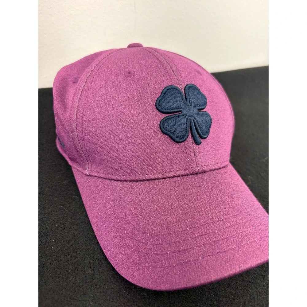 Black Clover Live Lucky Orchid‎ Purple Golf Hat Memory Fit S/M Navy Clover